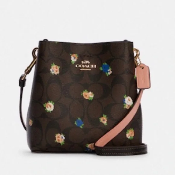 Authentic Coach Bucket Bag & Wristlet Mini Roses - Picture 3 of 7